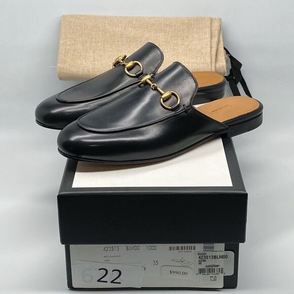 Gucci Princetown Leather Mules - Picture 12 of 14